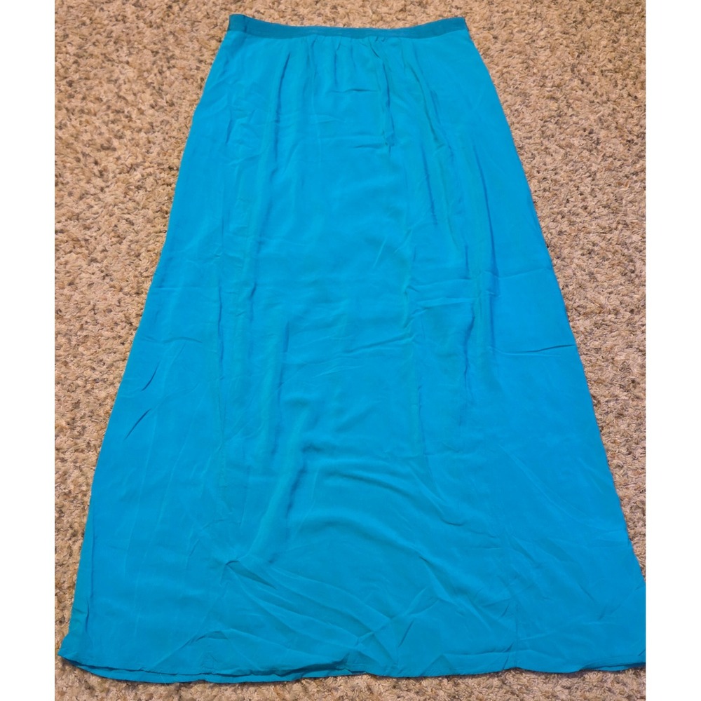 Ann Taylor Loft‎ Side Zip Maxi Skirt Women's Size 8 Blue Green Teal